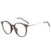 Douyin Translucent Tea Gold Glasses Ultra-Light Cold Brown Plain Makeup Artifact Female K-Style Myopia Can Be Equipped with Prescription Eye Frame Frames