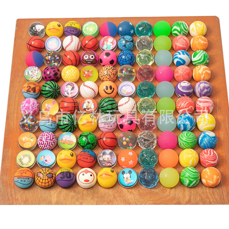 No. 32 elastic ball wholesale twisted egg ball wholesale one yuan twisted egg machine special ball jump ball rubber elastic ball