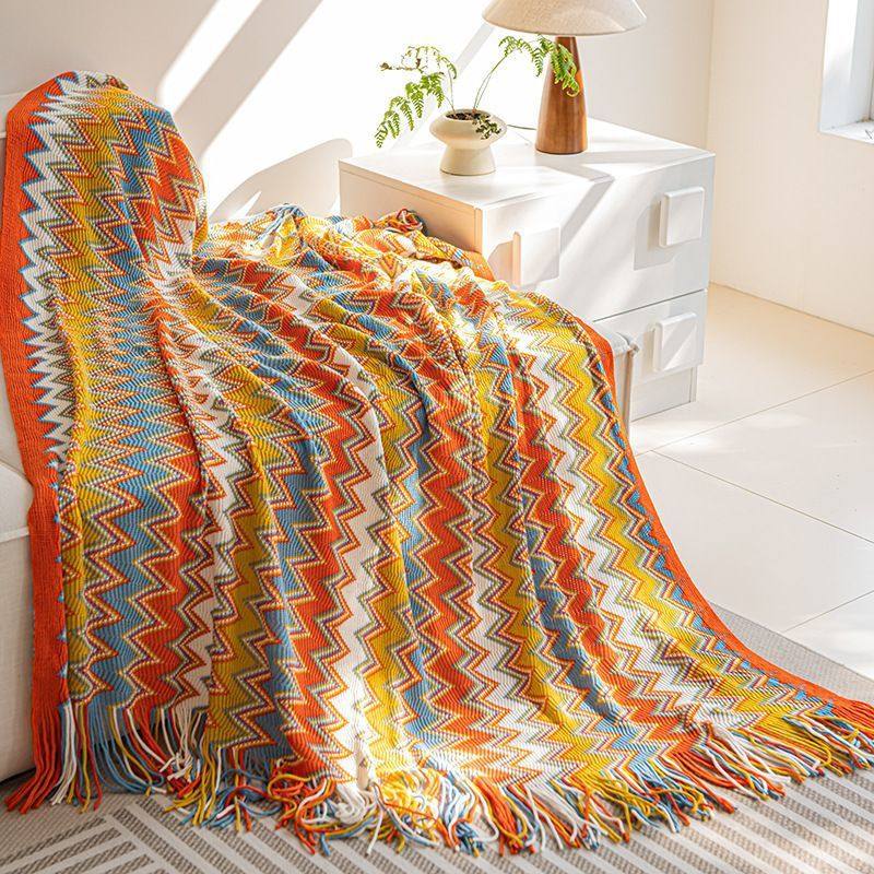 Bohemian Multifunctional Blanket Knitted Throw Blanket Sofa Towel Cotton Blanket Blanket B&B Bedside Towel Weaving