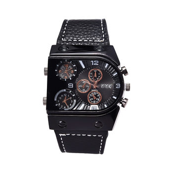 Popular Foreign Trade Oversized Oval Dial Leather Strap Model 9315 Quartz Watch with Three Movements, Quartz Watch Manufacturer In-Stock Wholesale