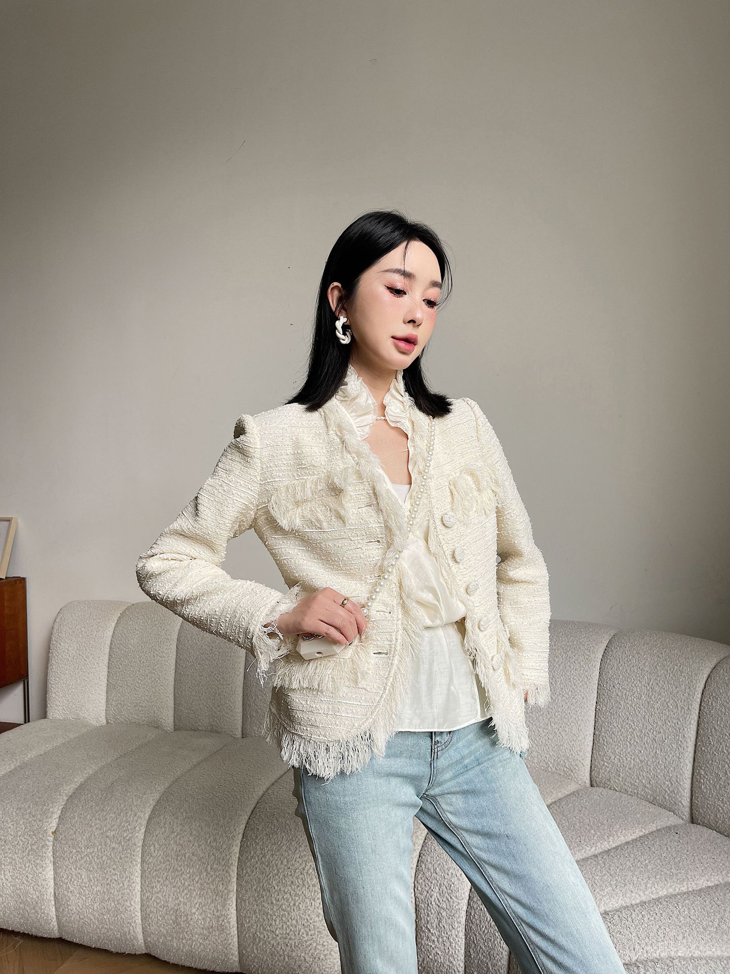 (Mới) Mã T2772 Giá 1920K: Áo Khoác Nữ Sutdc Hàng Mùa Xuân Thu Đông Họa Tiết Hoa Cổ Chữ V Thời Trang Nữ Chất Liệu G05 Sản Phẩm Mới, (Miễn Phí Vận Chuyển Toàn Quốc).