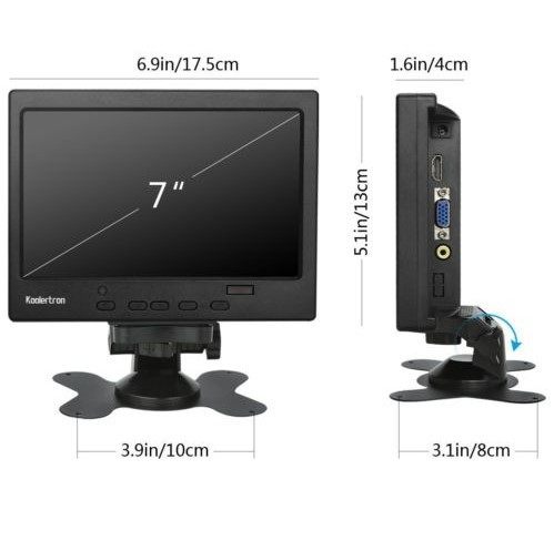 Taihongshun 7inch Lcd Monitor Bnc Multi-Function HDMI Monitoring Display Vga Industrial Small Monitor