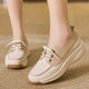 Genuine Leather Loafers Women 2025 New Autumn White Shoes Casual Ladies All-Match Soft Sole Cowhide Ladieswear Shoes