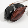 Vegetable-Tanned Leather Coffee Bean Cocoa Bean Genuine Leather Keychain Pendant First Layer Cowhide Colorful Bag Accessory Car Accessory
