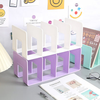 Book Stand Desktop Storage Fixed Book Book Stand Bookshelf Storage Rack Plastic Storage Rack Table Reading Rack Book Holder