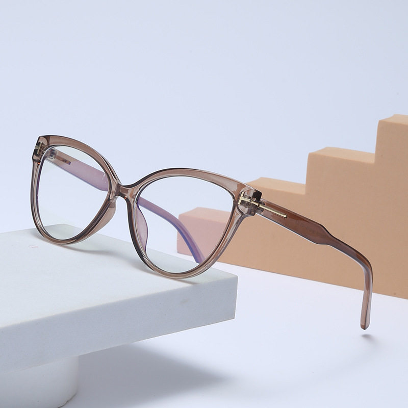 New Anti-blue Light Glasses Women's Fashion European and American Cross Mirror TR Flat Mirror Leopard Print Computer Myopia Frame Men