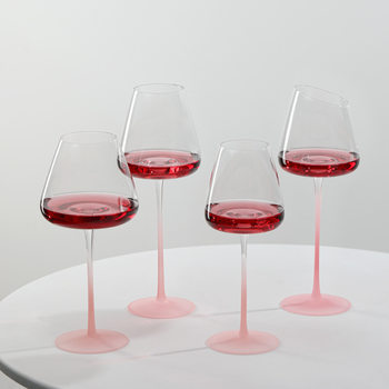 Glass Flamingo Red Wine Glass, European-Style Crystal Wine Glass, Champagne Glass, Gradient Burgundy Goblet