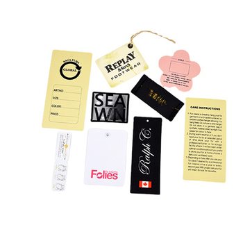 Clothing Tags, Various Men's Clothing, Women's Intimates Cards, Color Boxes, Free Design Dongguan FSC Manufacturer Production Tags