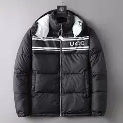 1.1 Correct Version of Mouth-Covering Tnf Goose Autumn and Winter g Home Guc Letter Stripes Printed Hooded Cotton Coat for Men and Women