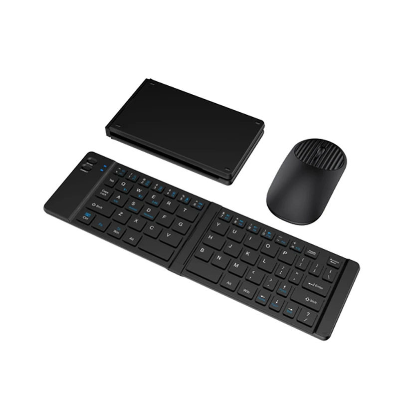 Mini Portable Bluetooth Wireless Foldable Keyboard Rechargeable Keyboard Bluetooth 2.4G Wireless Mouse