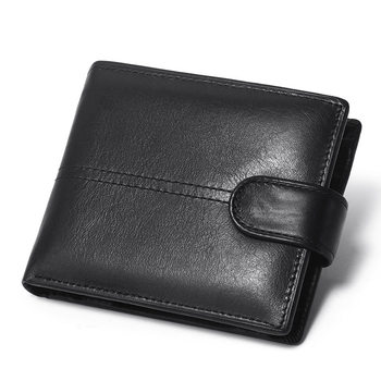 Cross-border supply European and American men's leather wallet RFID anti-theft brush anti-magnetic short fashion coin wallet wallet factory