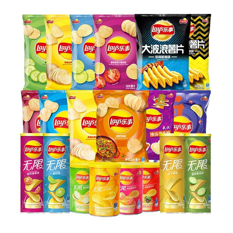 Lay's Potato Chips Bagged Canned Combination Gift Package Drama Casual Snacks Kidsren's Potato Chips Puffed Food Wholesale