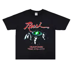 Canada old brand avant-garde rock Rush personalized design printed T-shirt short sleeve loose cotton men and women same style