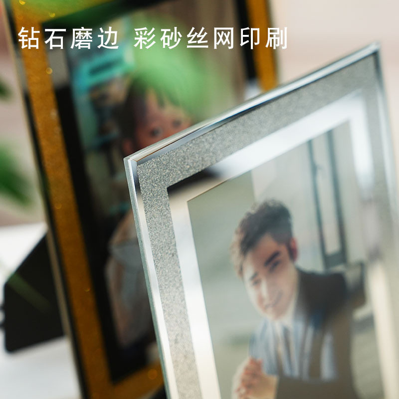 Simple 6-inch glass photo frame 7-inch cross-border explosions photo frame table 6-inch 7-inch decorative crystal photo frame wholesale