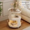 Light Luxury Side Table Bedroom Nightstand Side Cabinet Living Room Simple Coffee Table Cream Style Sofa Corner Table Mobile Trolley