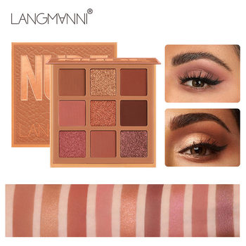 Langmanni Jiugongge Eyeshadow Palette Pearlescent Matte Eyeshadow Cross-Border Makeup