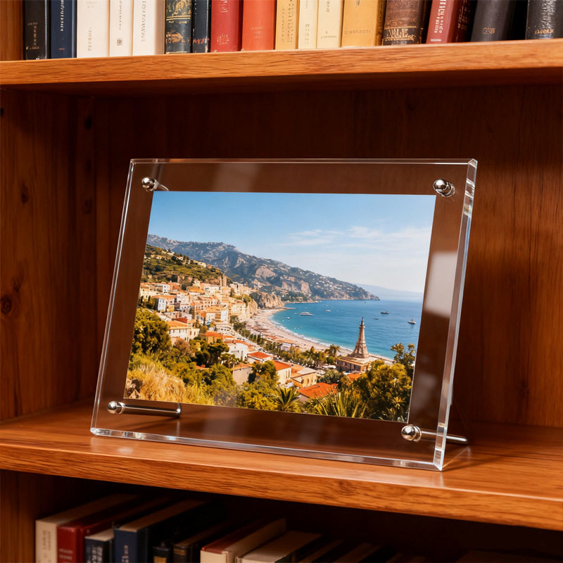 Acrylic Table Transparent Photo Frame 6, 7, 8inch Wall-Mounted A4 Business License Frame Authorization Certificate Display Nail Making