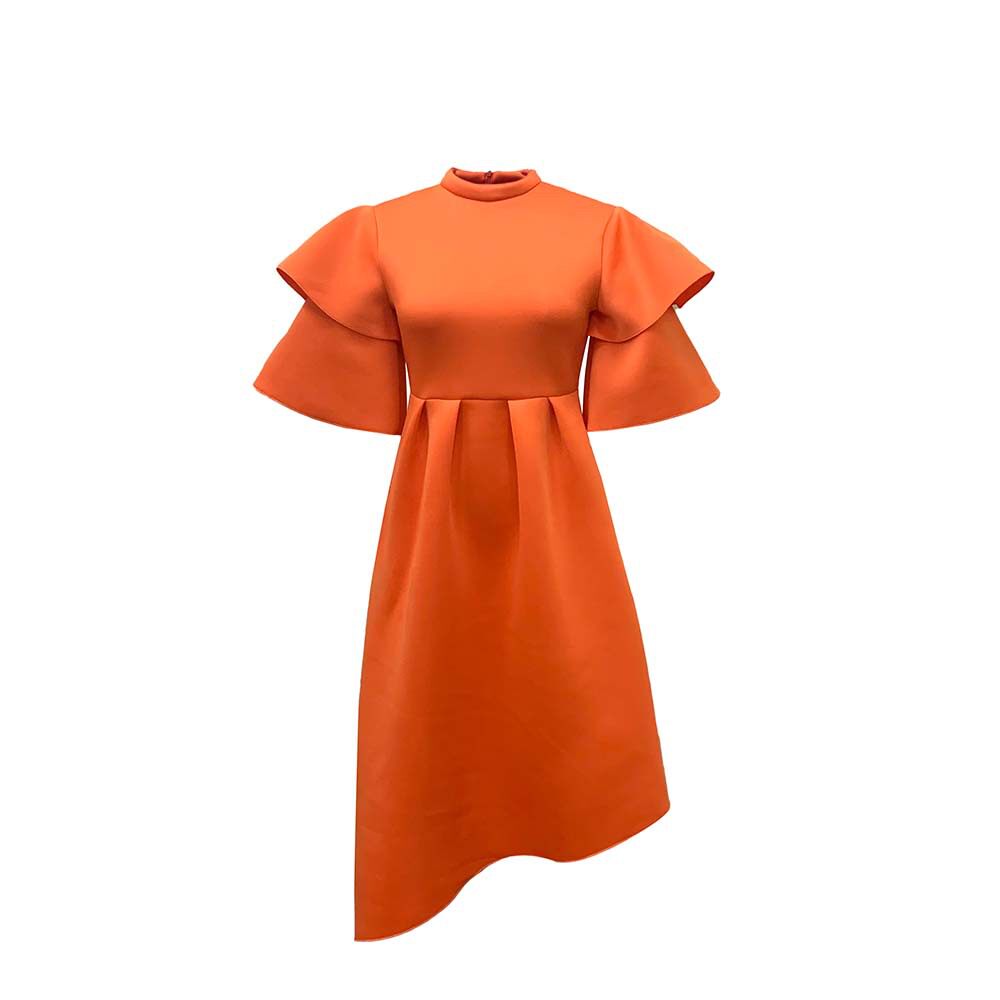 Plus Size Womens A Line Dress Solid Color Double High Neck Elegant Style Perfect for Evening Parties Wholesale