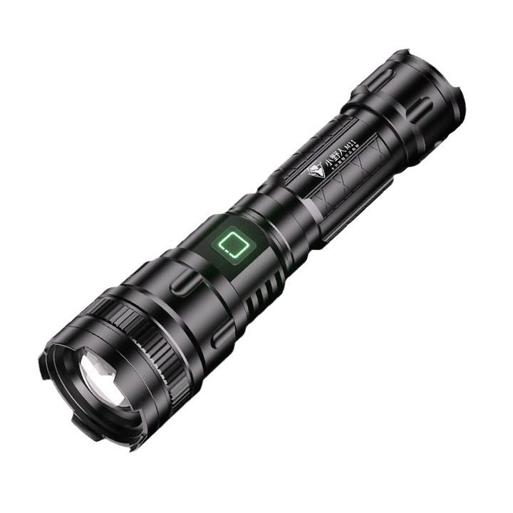 Little Savage Hot Selling Strong Light Aluminum Alloy Flashlight Telescopic Zoom Outdoor USB Rechargeable Portable Flashlight