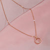 Korean titanium steel necklace female Net red temperament ins cold wind niche design sense clavicle chain rose gold pendant