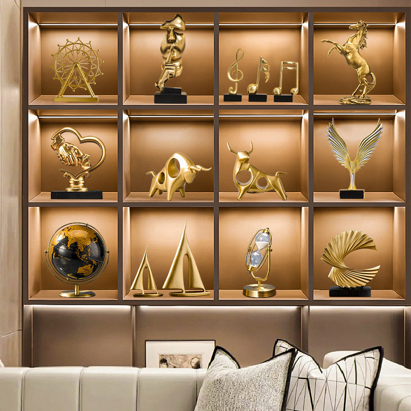 新中式高档酒柜装饰品餐边柜摆件客厅创意家居饰品室内软装装饰