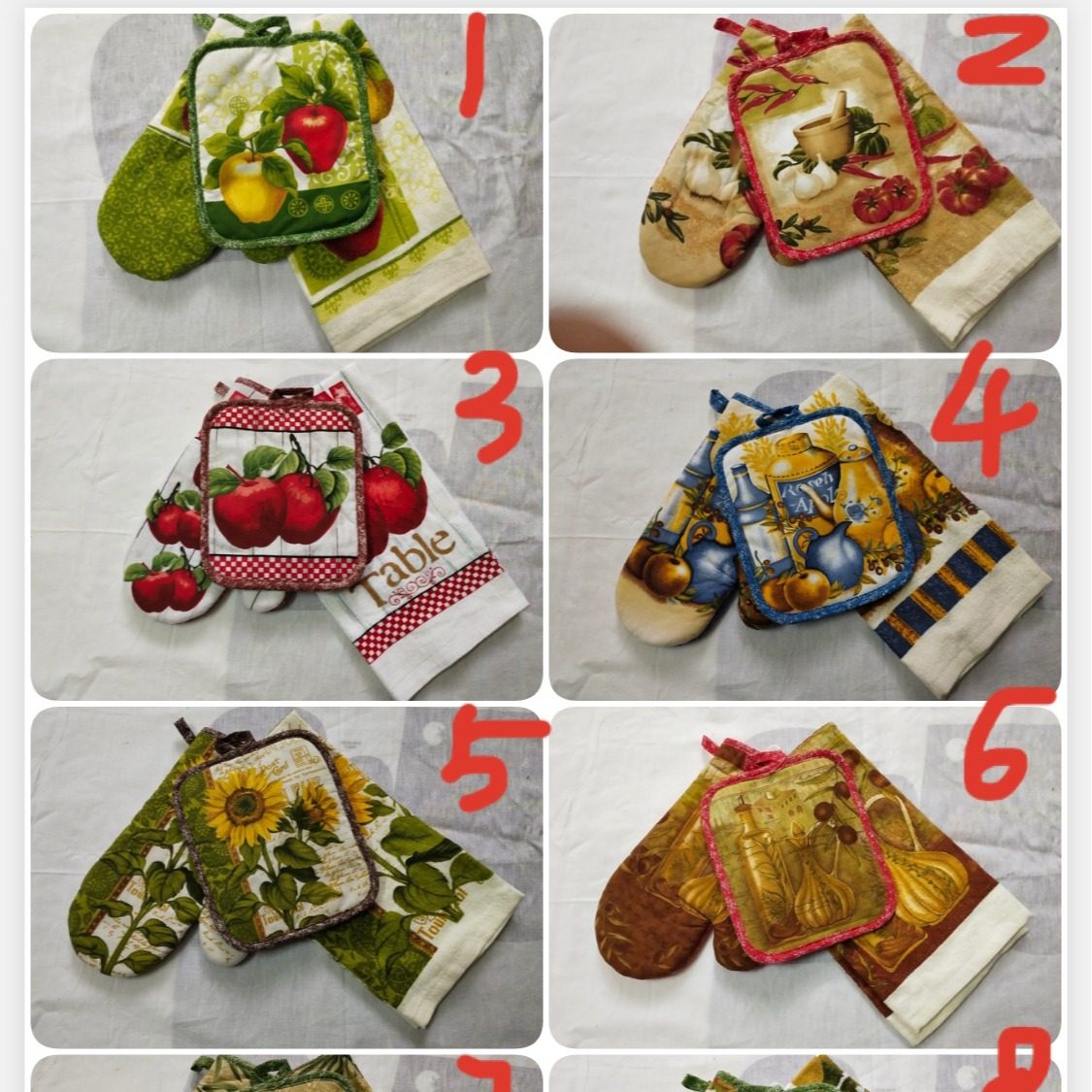 [Manufacturer in stock] European and American Western food kitchen baking fruit insulation oven gloves towel insulation pad three-piece set