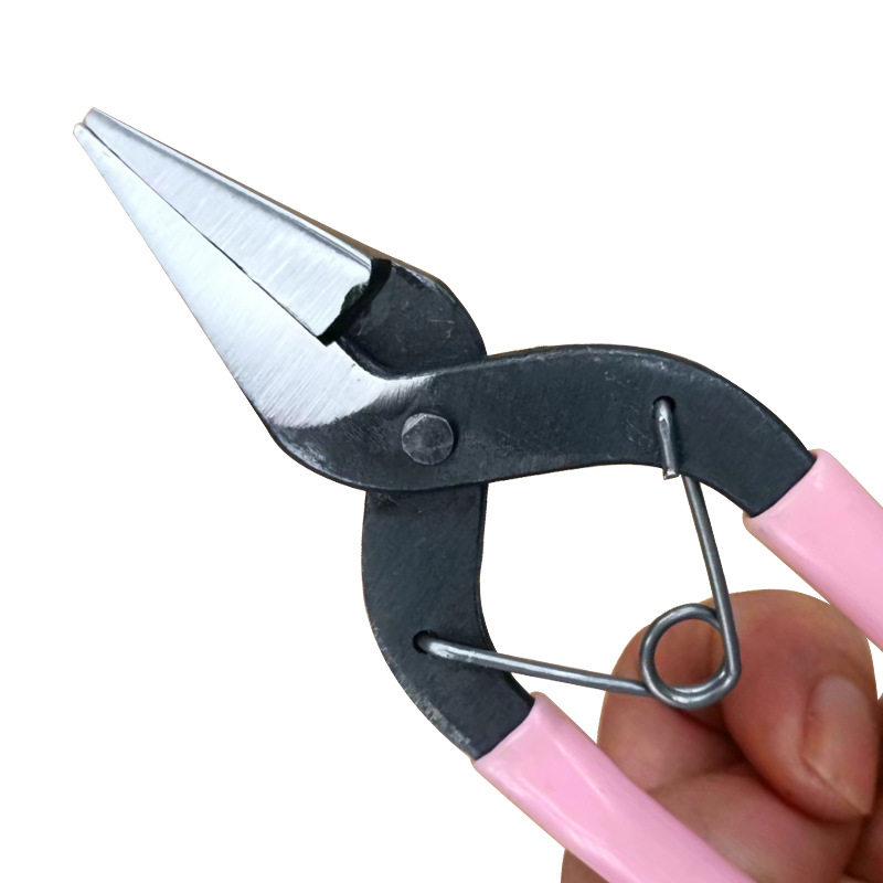 Nine-character needle pliers flat-mouthed pliers clamp lobster buckle punch pliers jewelry flat pliers bead ring pliers DIY
