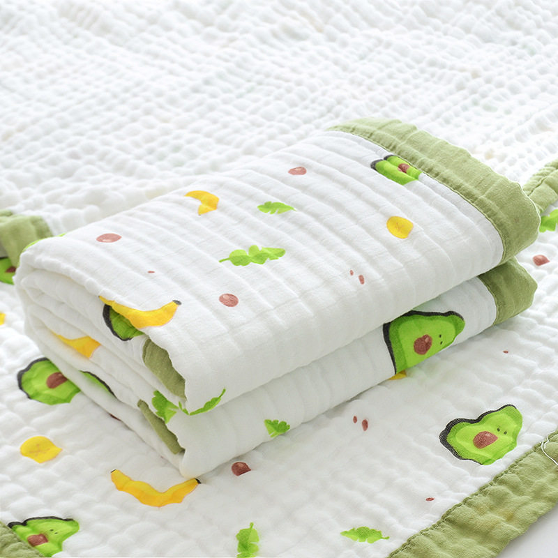 Baby bath towel 110/110 six layer gauze wrapping high density cotton gauze blanket baby bag is in stock wholesale
