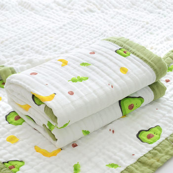 Baby bath towel 110/110 six layer gauze wrapping high density cotton gauze blanket baby bag is in stock wholesale