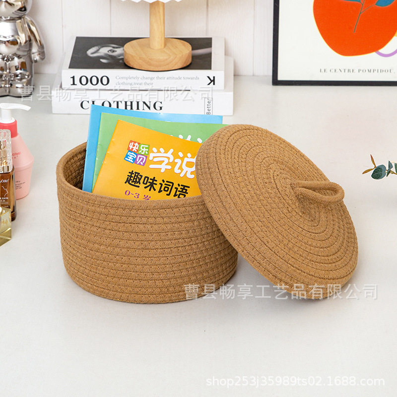 Desktop Storage Box, Storage Container, Miscellaneous Items, Snacks, Cosmetics Storage Basket, Snack Basket, Woven Cartoon Storage