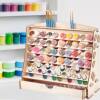 Wooden Paint Storage Box Wooden Art Student Brush Storage Rack Desktop Vertical Nail Polish Storage Rack