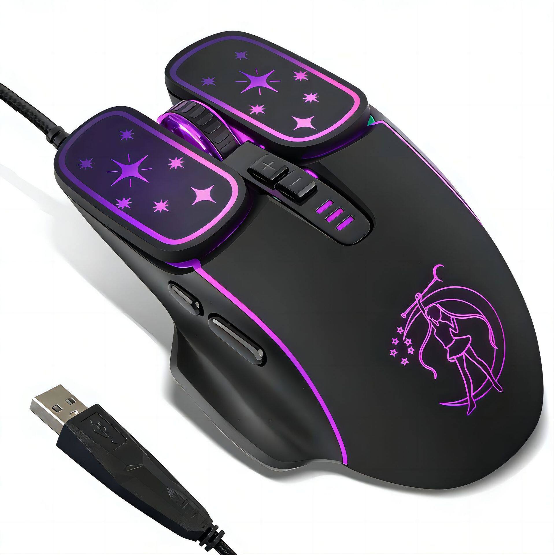 moon mouse MOUSEUSB wired game mouse computer mouse goggles...