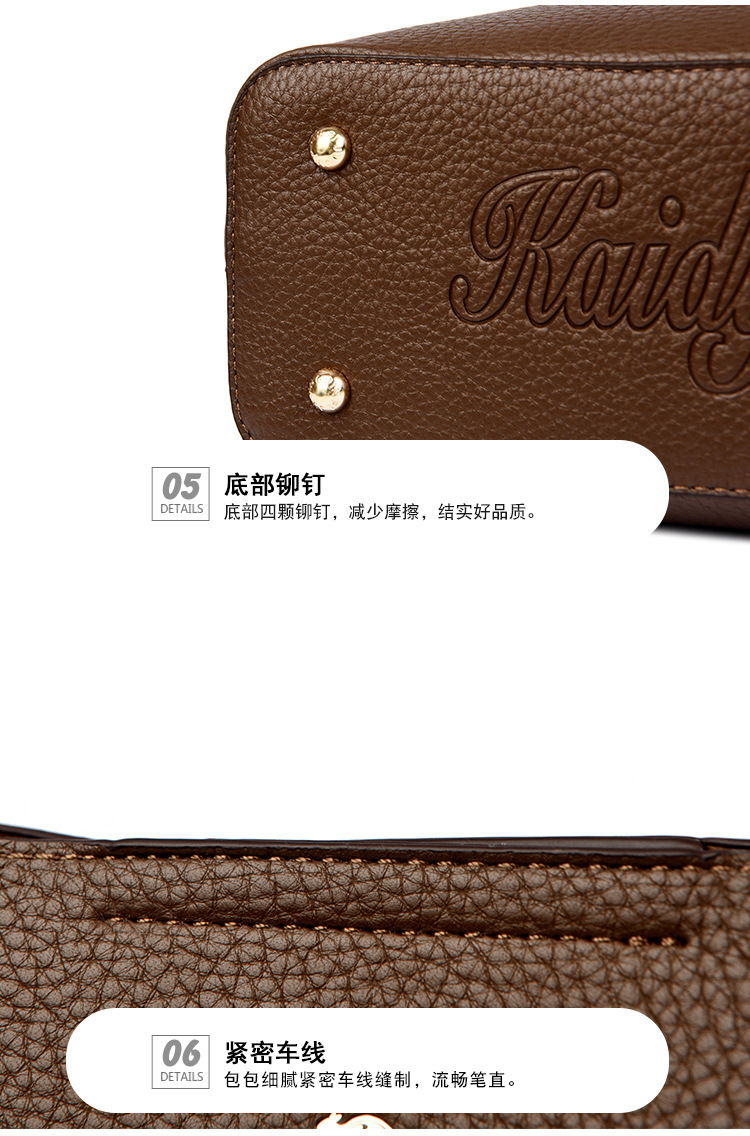 Túi tote nữ cỡ lớn tối giản phong cách thanh lịch, túi xách tay đeo vai đa năng đi làm — đen, màu kaki, màu nâu, màu xám đậm