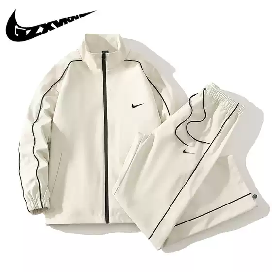 Cross-Border Men's Sports Casual Suit Men's 2026 Autumn New Jacket Work Pants Couple Two-Piece Set Women