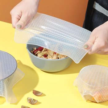 Mi Zhao Silicone Cling Film Reusable Cup and Bowl Sealing Film Multi-Functional Telescopic Utensil Sealing Environmentally Friendly Film