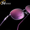 Factory wholesale titanium alloy thick gold plating metal glasses frame can be installed presbyopia frame 3020