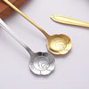 Stainless Steel Cherry Blossom Spoon Long Handle Coffee Stirring Spoon Creative Heart-Shaped Spoon Dessert Spoon Honey Spoon Bird's Nest Gift Spoon