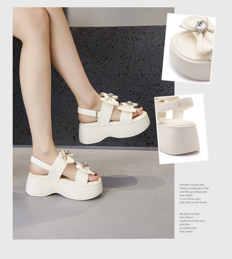 Dép sandal nữ quai chữ V đơn giản, chất liệu microfiber, đế PU êm nhẹ — Len tinh khiết, Đen chi tiết 2