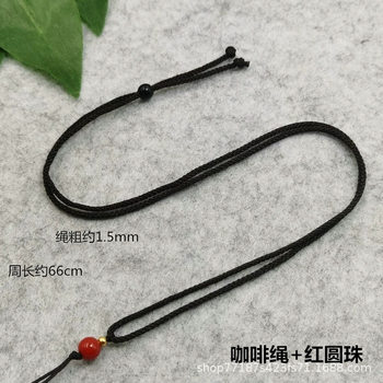 Thin Rope Pendant Lanyard Jade Rope Hand-Woven Jade Necklace Rope Hanging Neck Pendant Rope Adjustable Jewelry Lanyard