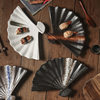 Cross-Border Japanese Cuisine Black Tableware Commercial Izakaya Sushi Sashimi Barbecue Plate Home Retro Fan-Shaped Dinner Plate