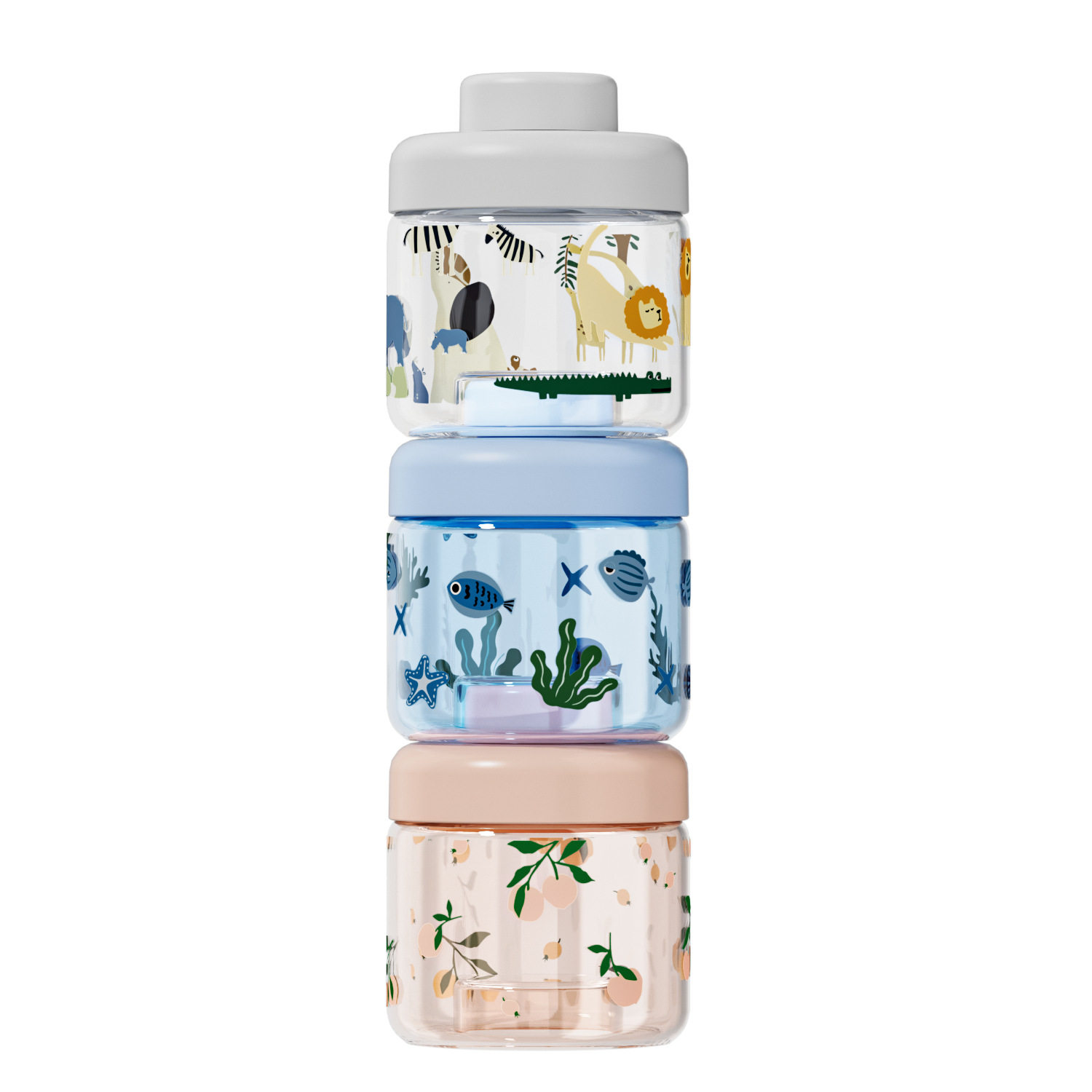 Portable Baby Milk Powder Box, Multi-Layer Packaging Box for Baby to Go Out, Milk Powder Artifact, Sealed Storage Tank for Baby to Go Out