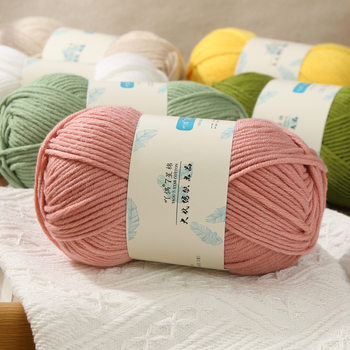 7-Star Cotton Yarn, 7-Strand Acrylic Yarn, Milk Cotton Scarf Knitting Yarn, Thick Yarn, Cross-Border DIY Manufacturer Wholesale