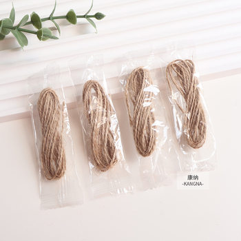 New small strand hemp rope crafts packaging rope DIY decorative clothing tag accessories lanyard drawstring factory wholesale