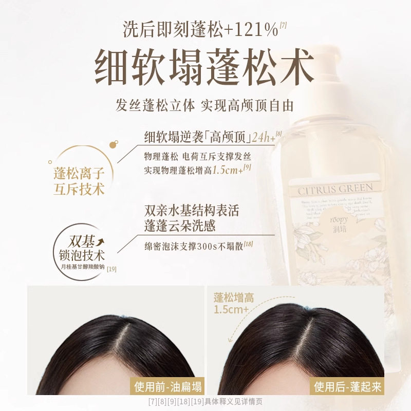 Roopy Runpei Fragrance Shampoo Oil Control Anti-Dandruff Fluffy Repair Moisturizing Aromatic Smooth Genuine Men and Women