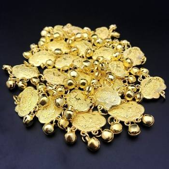 Golden and Silver Longevity and Prosperity Lock for Children, Baby's Wish Bell Lock, Gold-Plated and Silver-Plated Peace Pendant, Chinese Style