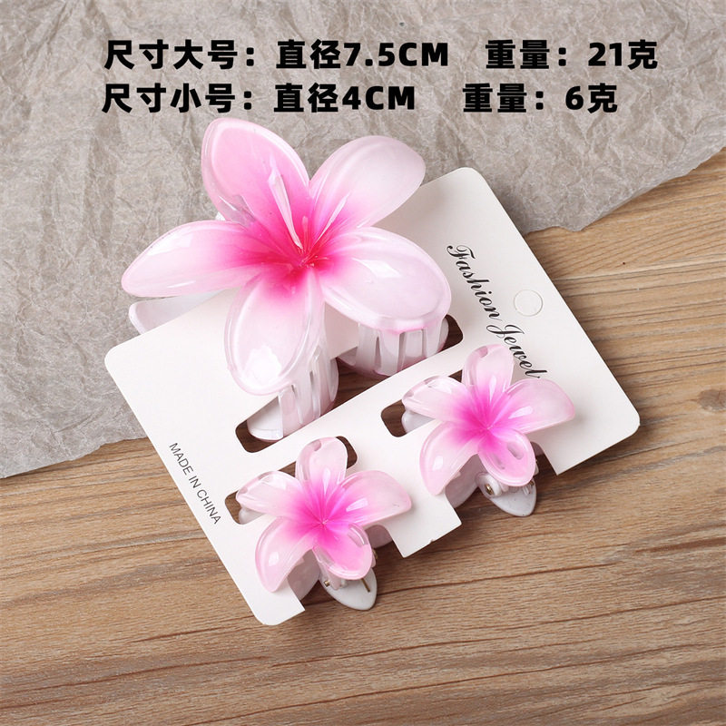 Beachside photo-taking atmosphere plumeria hairpin side clip high-end exquisite hairpin super fairy
