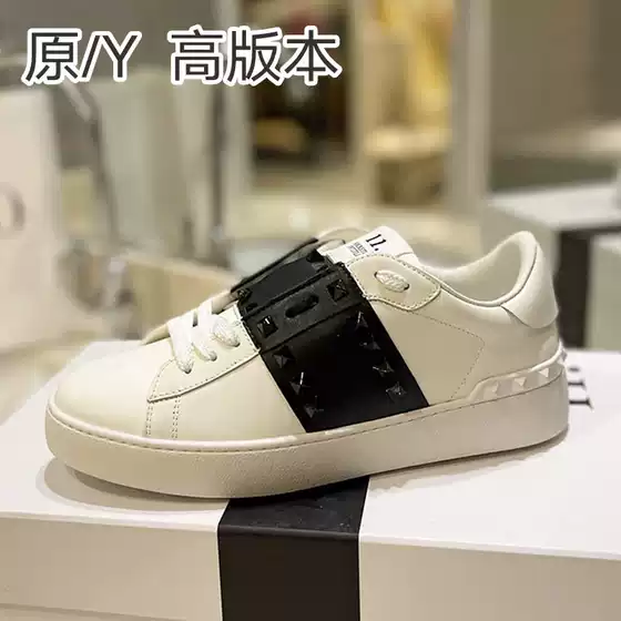 Foreign trade V home casual sneaker rivet white shoes leather fashion couple shoes men and women with shoes