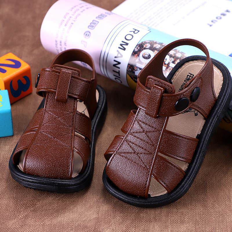 Baby sandals for small and medium-sized children in summer casual boys and girls soft-soled children's toe shoes 1-3 years old children's sandals