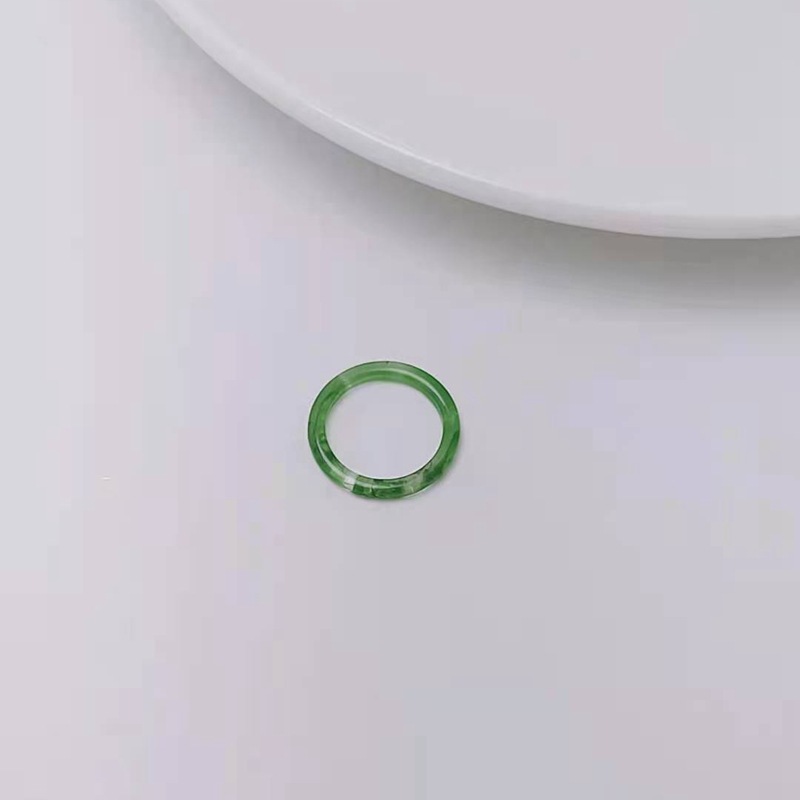 现货树脂醋酸戒指女混合彩色圆形方形指环套装外贸内销指圈批发