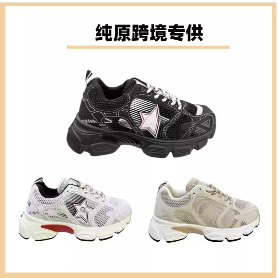 Cross-border Exclusive B30 Foreign Trade Putian Shoes Reflective New Retro Embroidered Dad Shoes Height Increasing Shoes Casual Versatile
